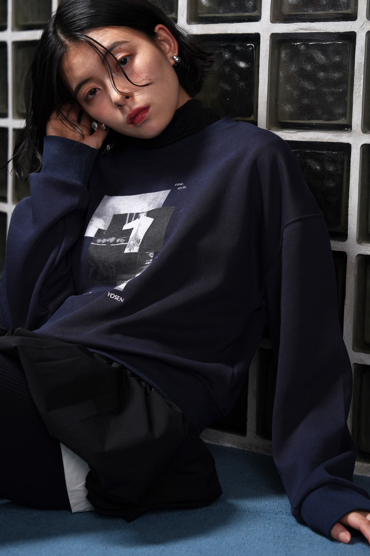 Note compact sweat PO NAVY